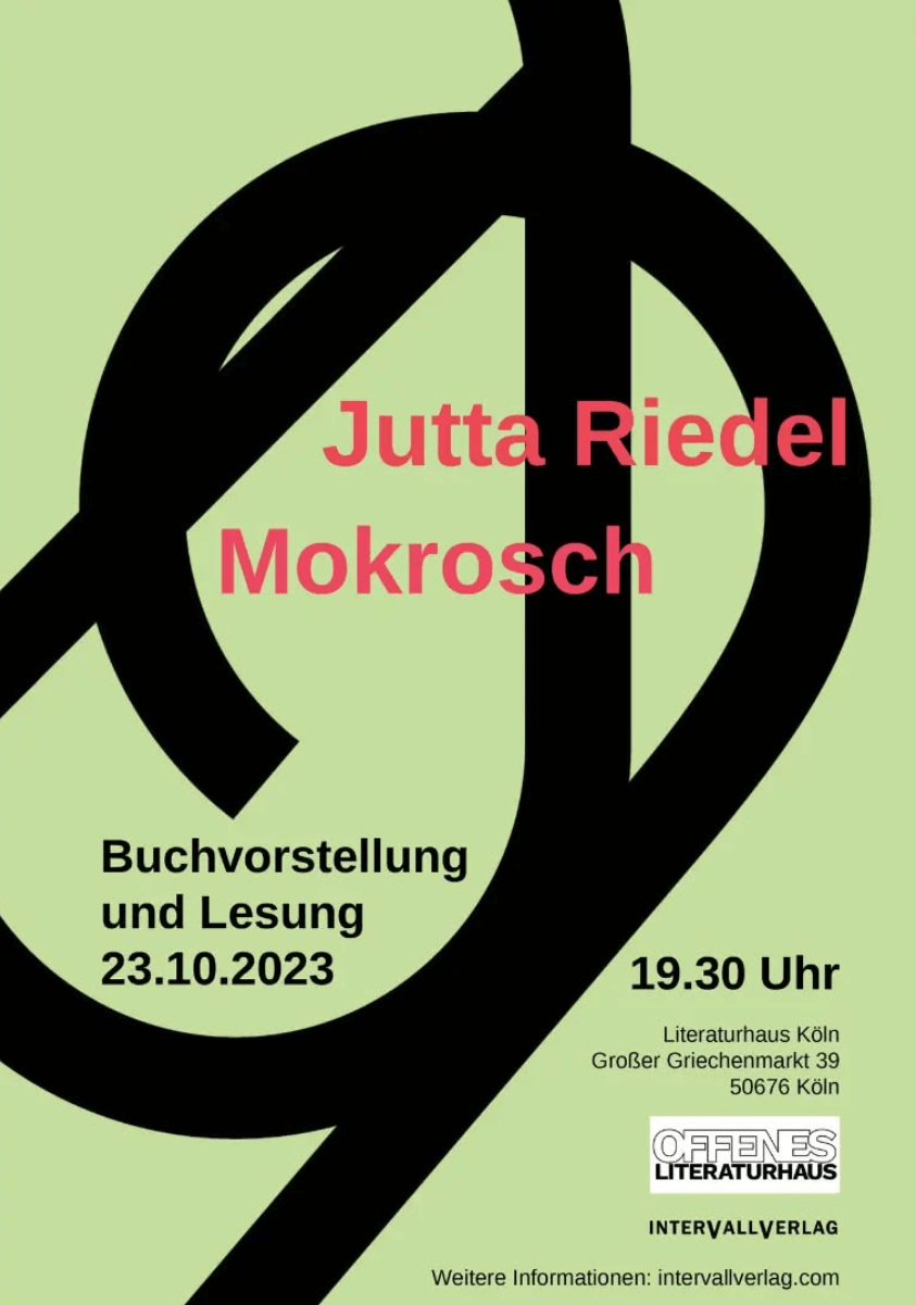 Plakat Mokrosch Lesung Literaturhaus Köln